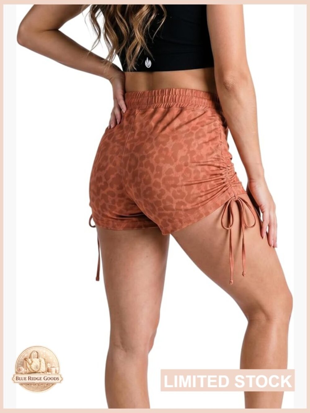 High Waist Stretch Dance Shorts with Adjustable Drawstring Sides